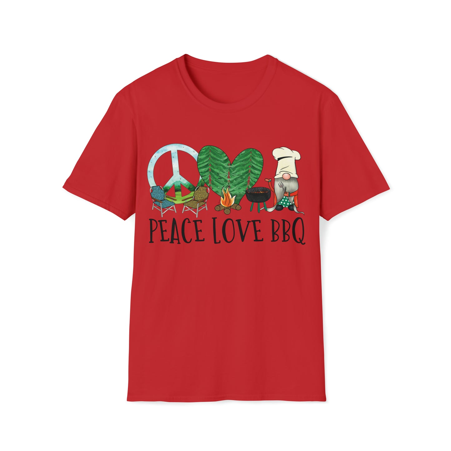 Gnome Peace Love BBQ T-Shirt