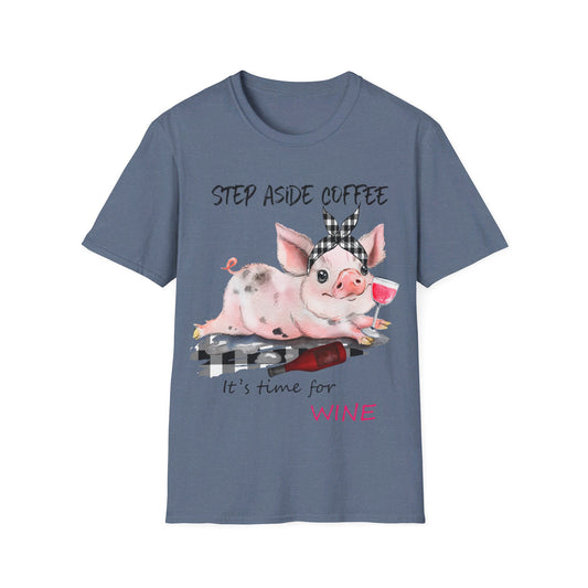 Pink Pig and Wine  T-Shirt